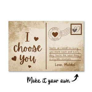 Love Postcard Canvas Customizer Clock Canvas