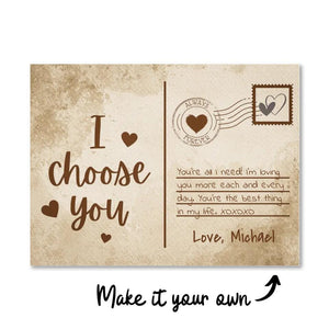 Love Postcard Canvas Customizer Clock Canvas