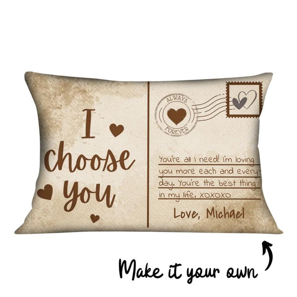 Love Postcard Cushion Customizer Landscape Cushion / Polyester Linen / 48 x 33cm Clock Canvas