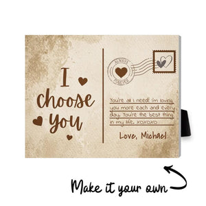 Love Postcard Desktop Canvas Customizer Clock Canvas