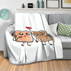 Love Sandwich Blanket Blanket Clock Canvas
