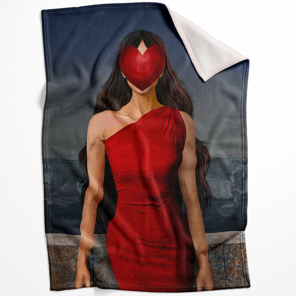 Love Wear a Red Dress Blanket Blanket 75 x 100cm Clock Canvas