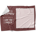Love You Longer Blanket Blanket 75 x 100cm Clock Canvas