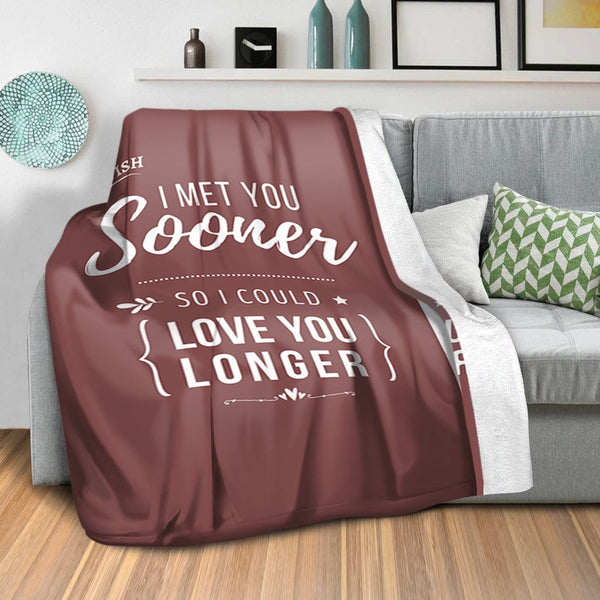Love You Longer Blanket Blanket Clock Canvas