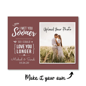 Love You Longer Canvas Customizer Landscape Short / 100 x 75cm / Standard Gallery Wrap Clock Canvas