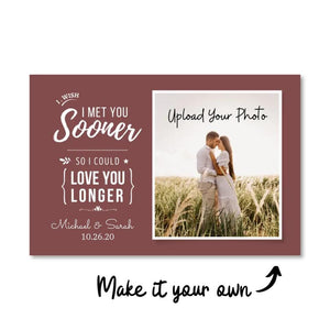 Love You Longer Canvas Customizer Landscape Short / 150 x 100cm / Standard Gallery Wrap Clock Canvas