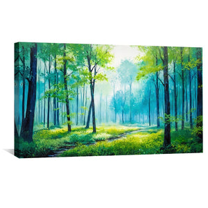 Luminous Forest Canvas Art Clock Canvas