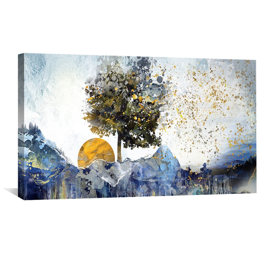 Lunar Arbor Canvas Art Clock Canvas