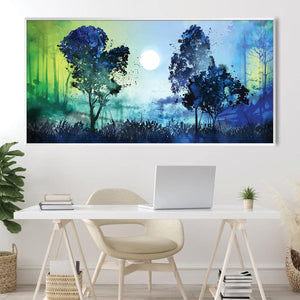 Lunar Forestry Canvas Art Clock Canvas