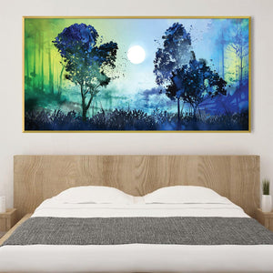 Lunar Forestry Canvas Art Clock Canvas