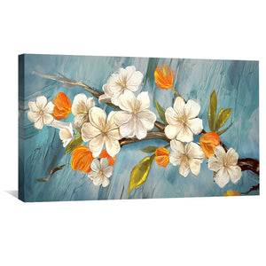 Lush Petals Canvas Art Clock Canvas