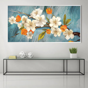 Lush Petals Canvas Art Clock Canvas