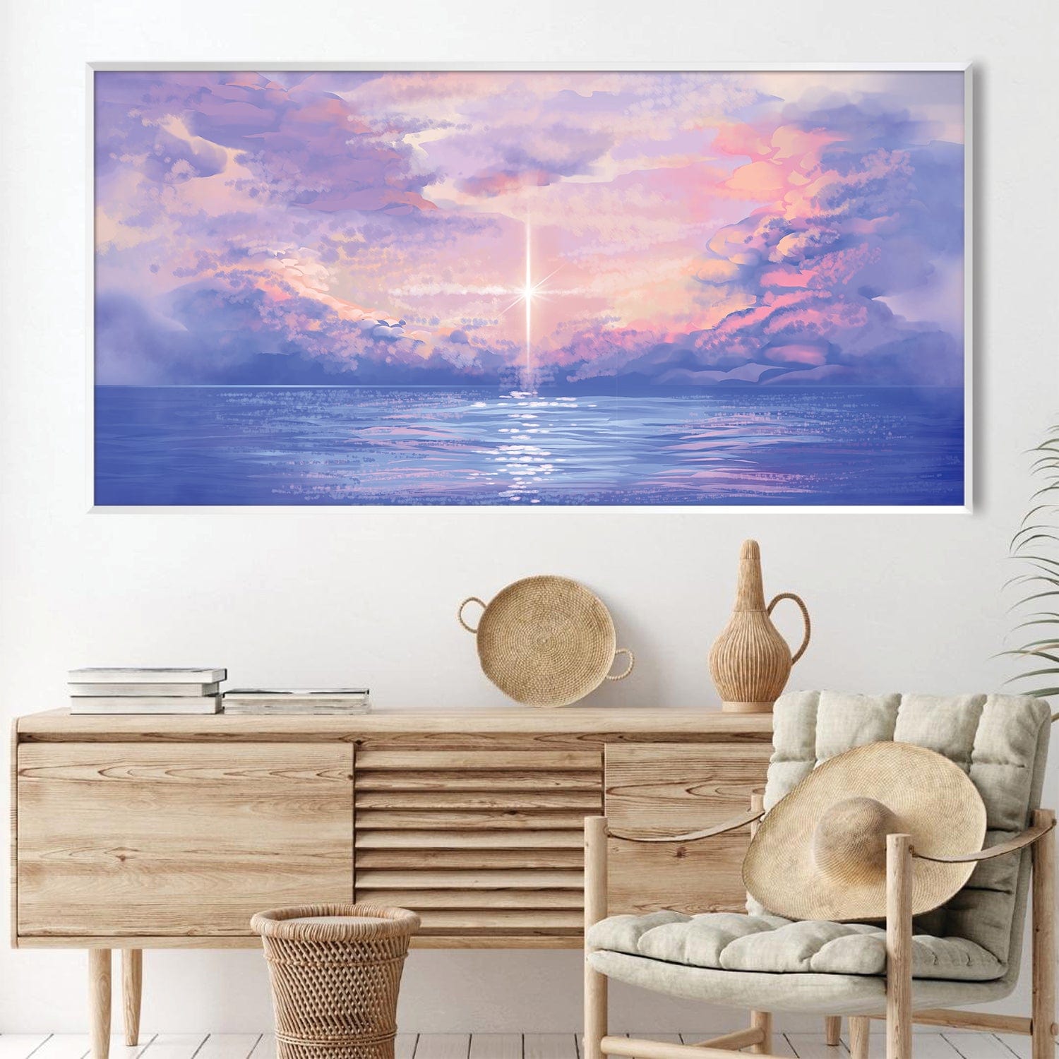 Lustre Beyond the Sea Canvas Art Clock Canvas