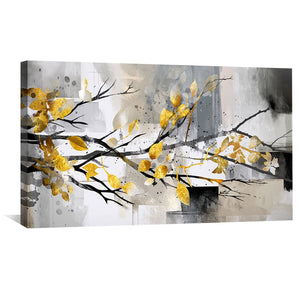 Lustrous Stems Canvas Art Clock Canvas