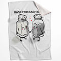 Made for Each Other Blanket Blanket 75 x 100cm Clock Canvas