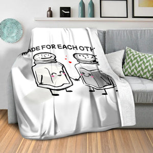 Made for Each Other Blanket Blanket Clock Canvas