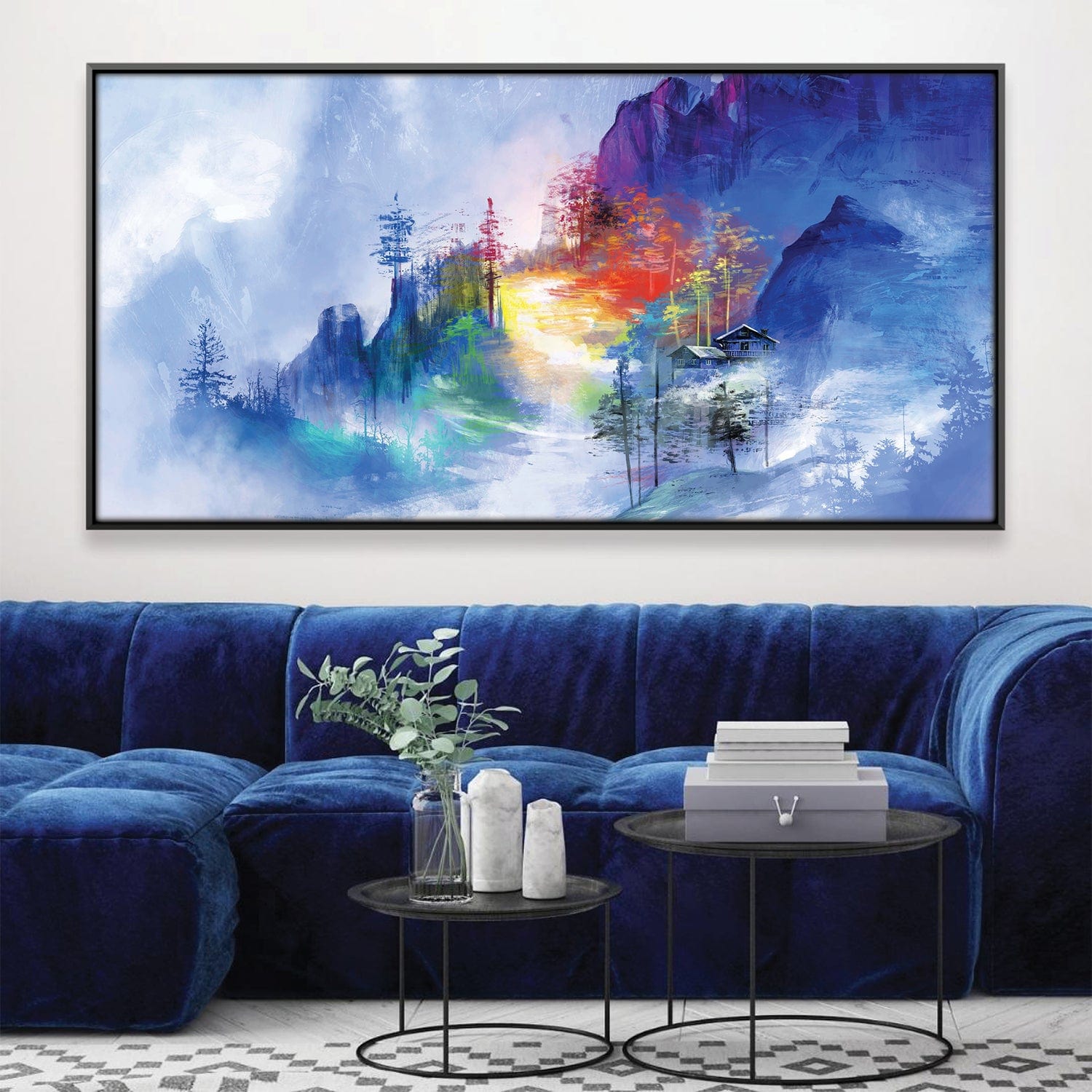 Magical Hills Canvas Art Clock Canvas