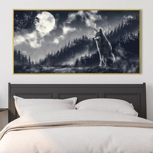 Majesty of the Wolf Canvas Art Clock Canvas