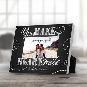 Make My Heart Smile Desktop Canvas Customizer Desktop Landscape Canvas / 25 x 20cm / Desktop Canvas Clock Canvas