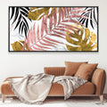 Marble Foilage Canvas Art Clock Canvas