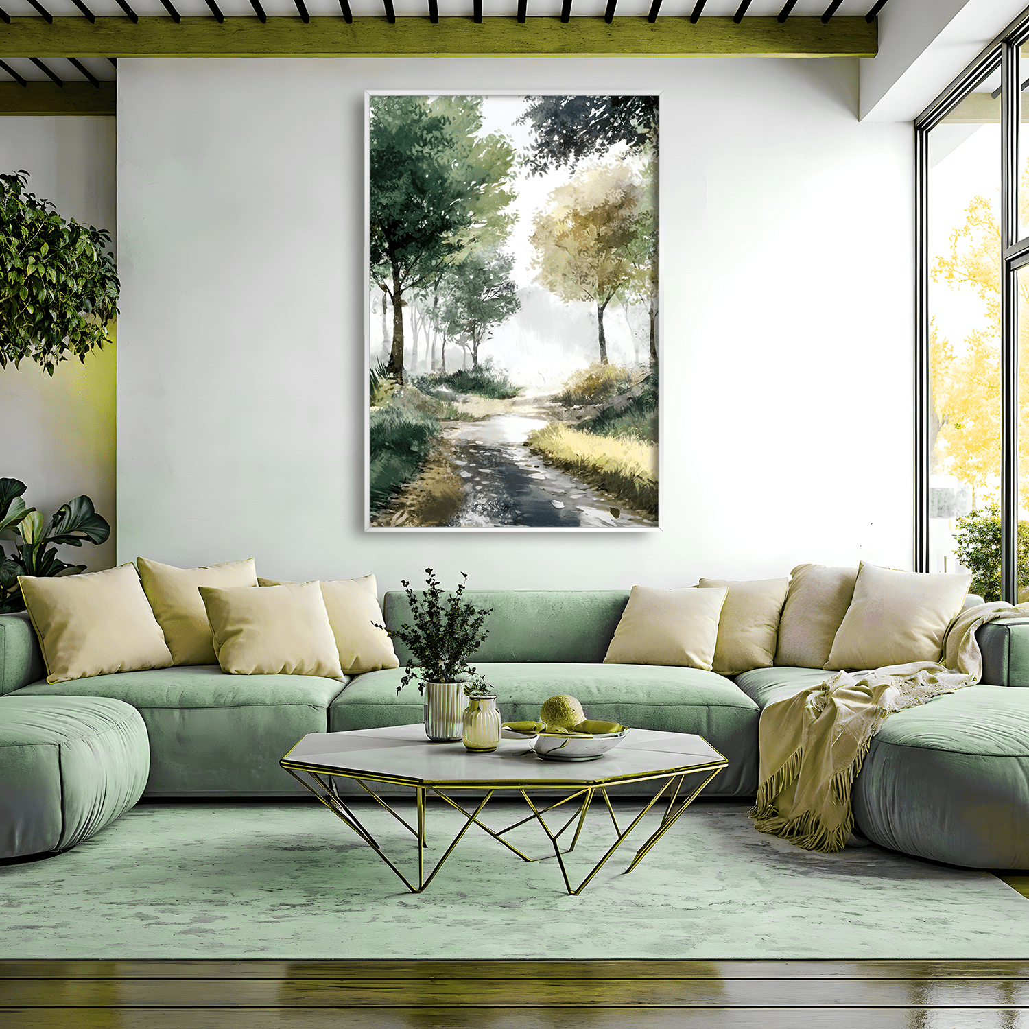 Meadow Entrance Canvas Art Clock Canvas