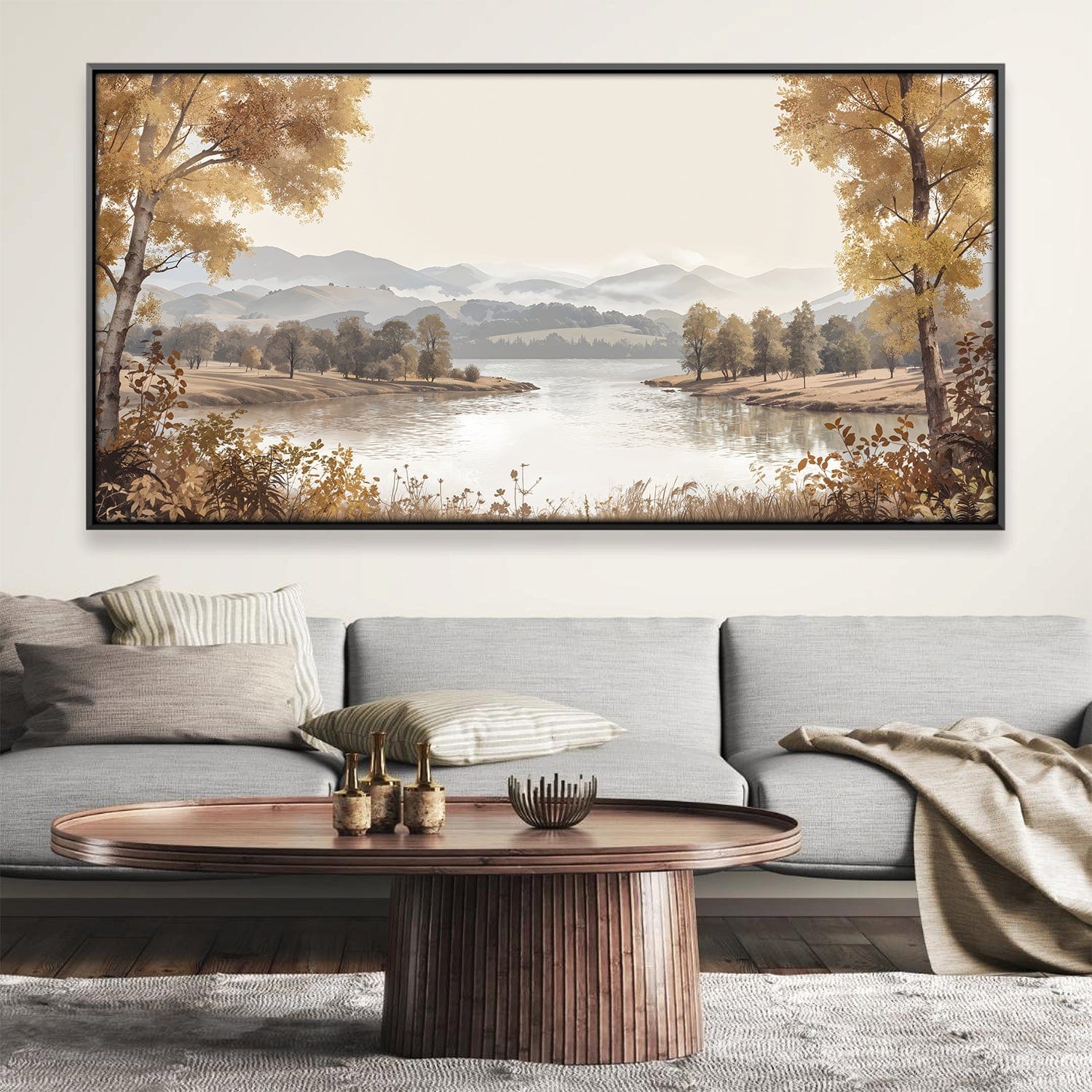 Meadow Mirror Canvas Art 20 x 10in / Canvas Clock Canvas