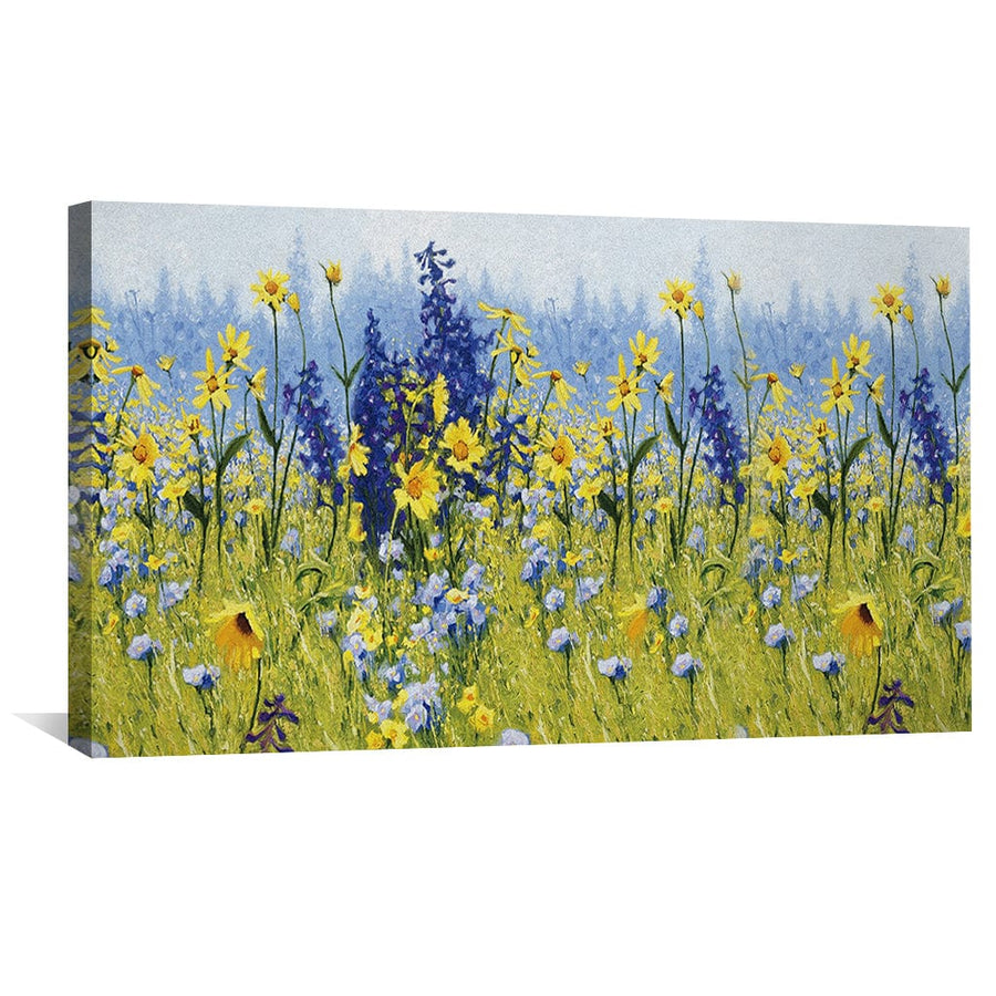 Meadow of Florals Canvas Art Clock Canvas