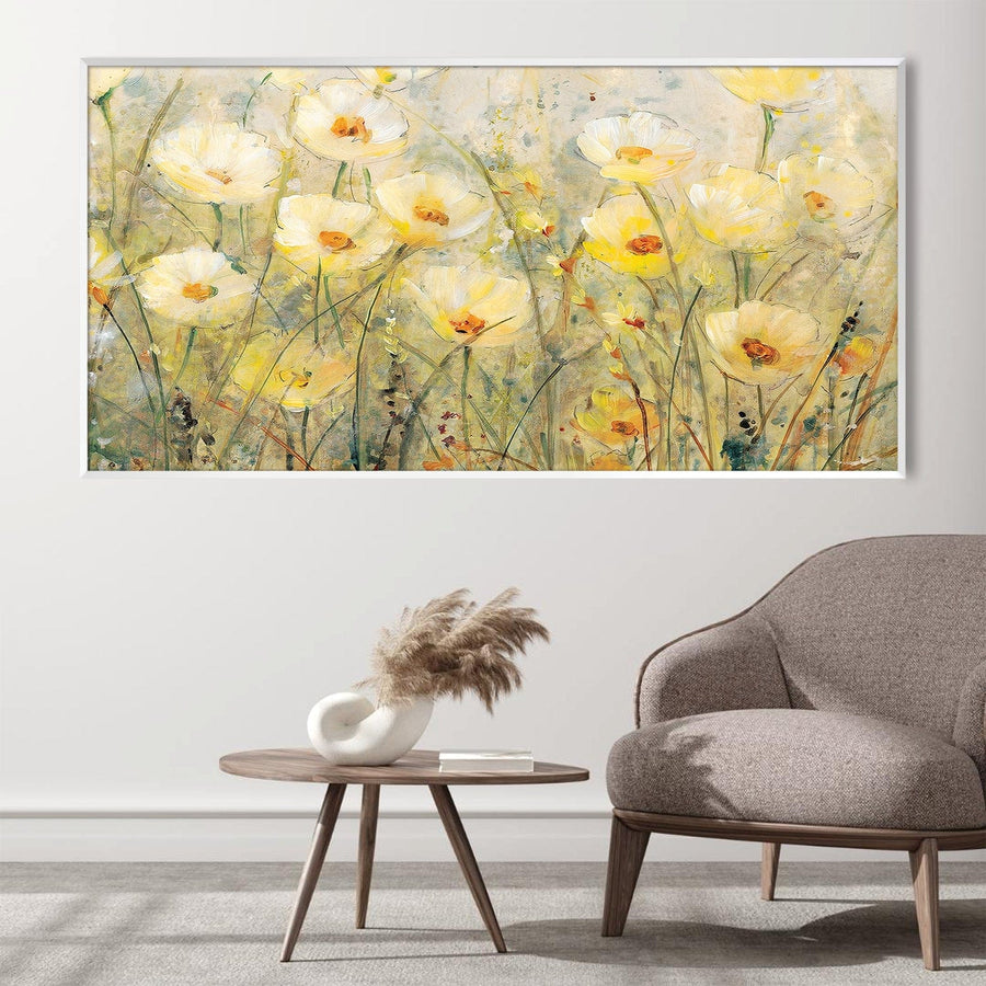 Meadow Warmth Canvas Art Clock Canvas