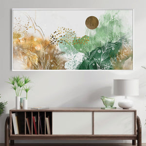 Meadows of the Abstract Canvas Art Clock Canvas