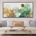 Meadows of the Abstract Canvas Art Clock Canvas