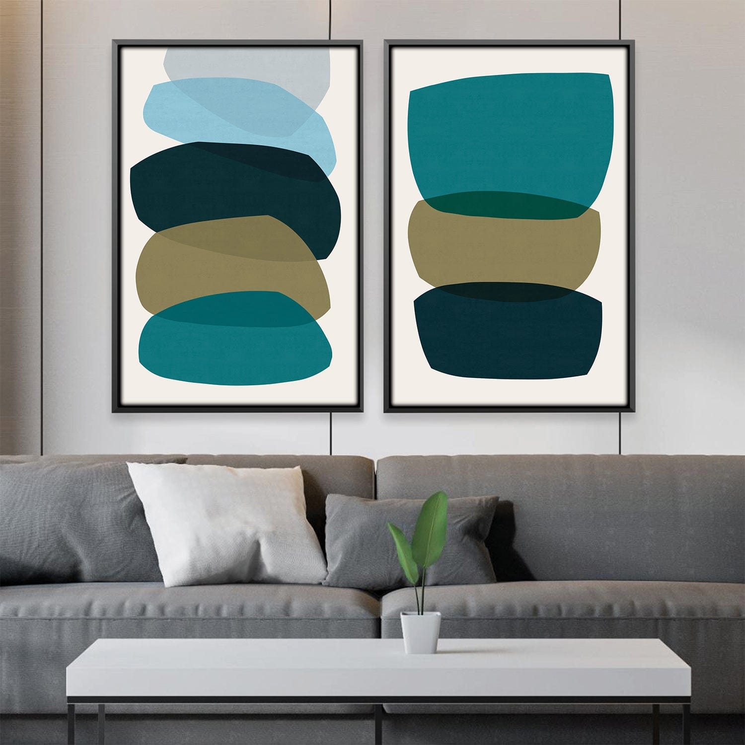 Meditation Stones Canvas Art Clock Canvas