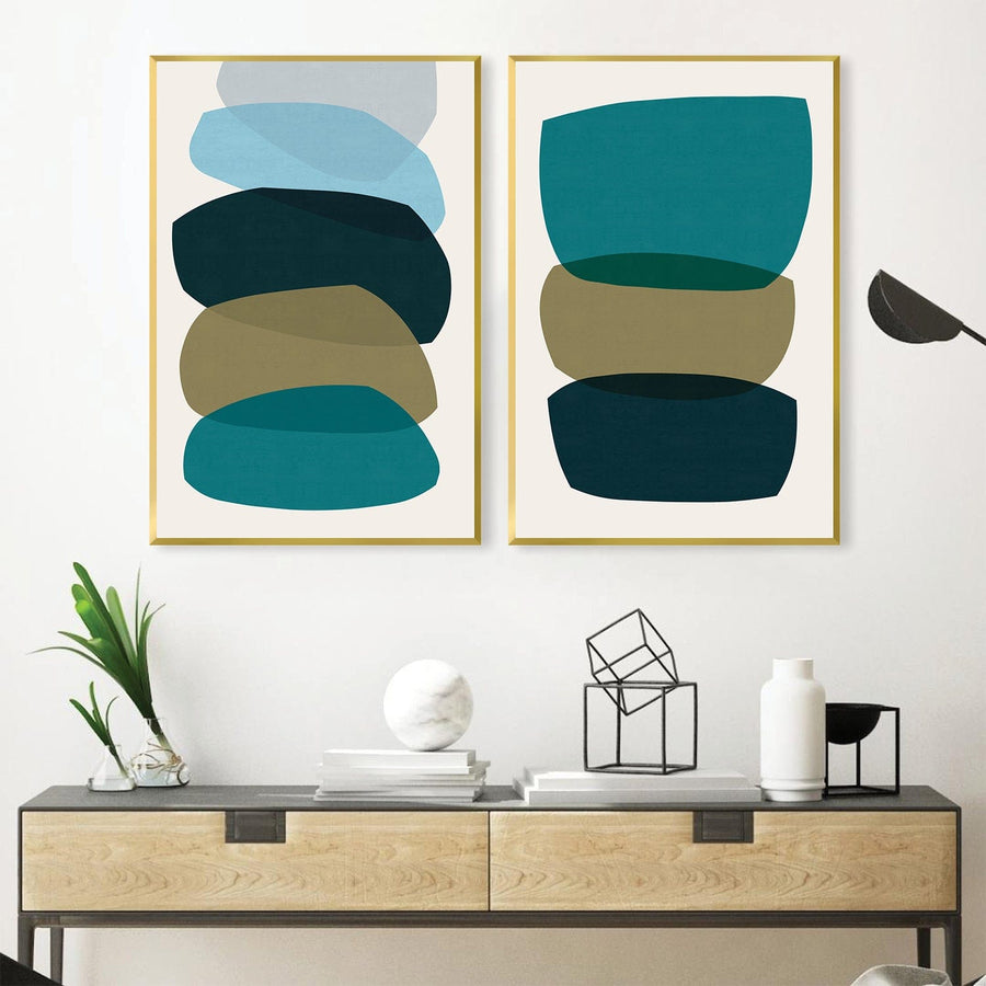 Meditation Stones Canvas Art Clock Canvas