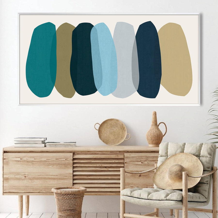 Meditation Stones Landscape Canvas Art Clock Canvas