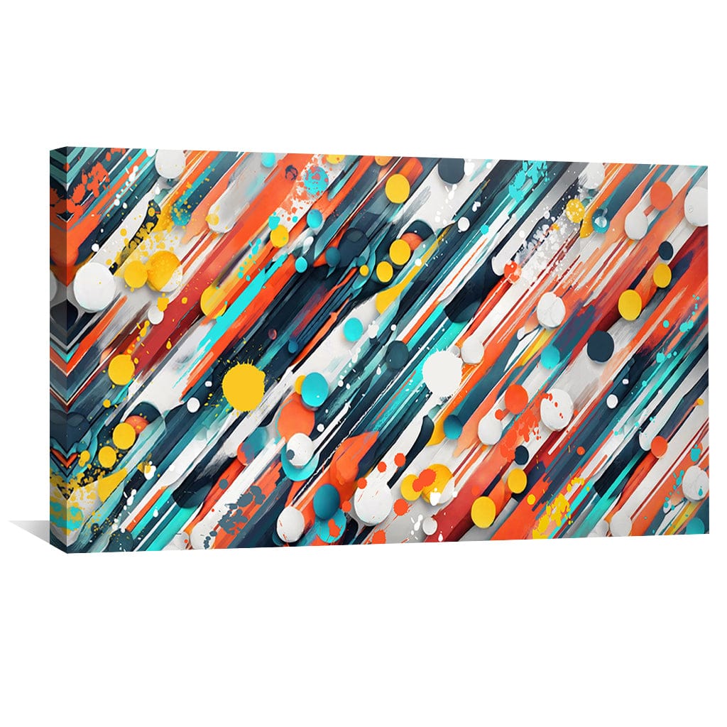Melodic Abstraction Canvas Art Clock Canvas