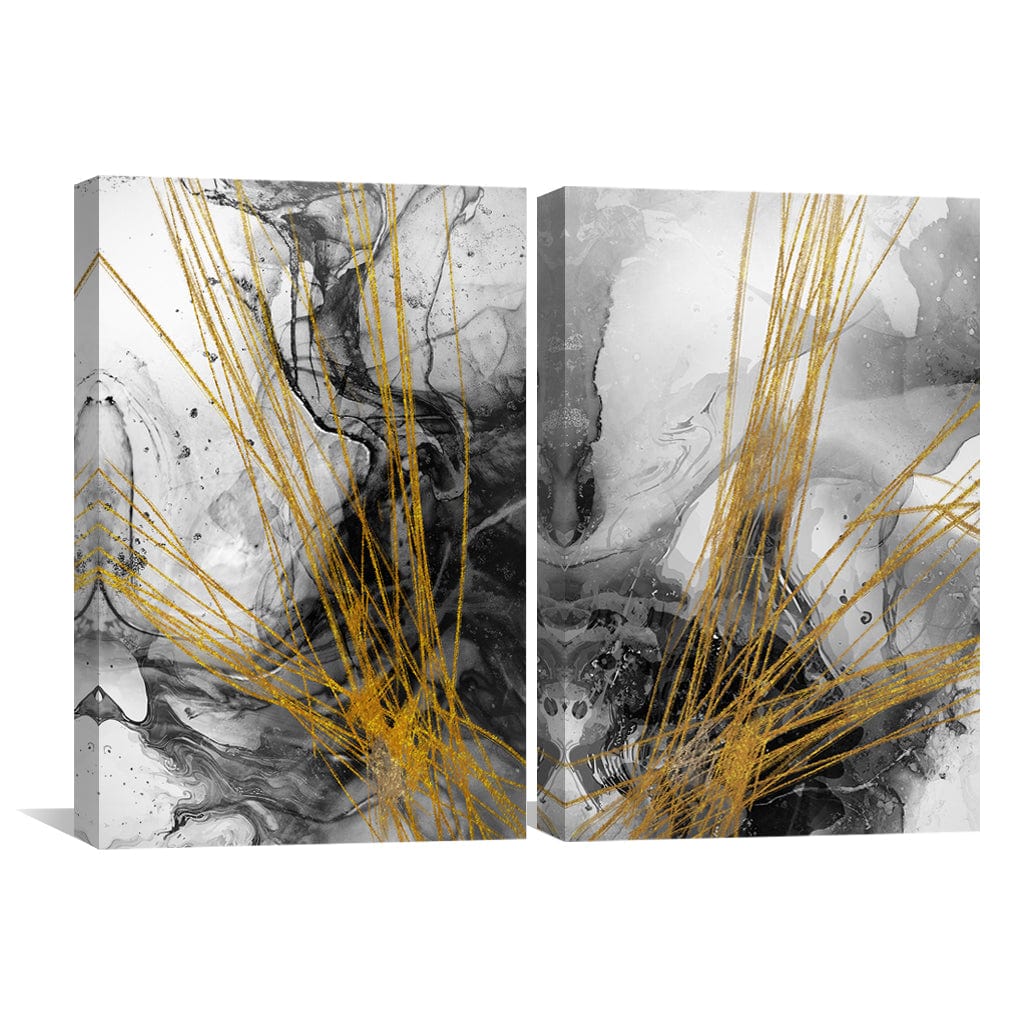 Metamorphic Dreamscape Canvas Art Set of 2 / 30 x 45cm / Unframed Canvas Print Clock Canvas