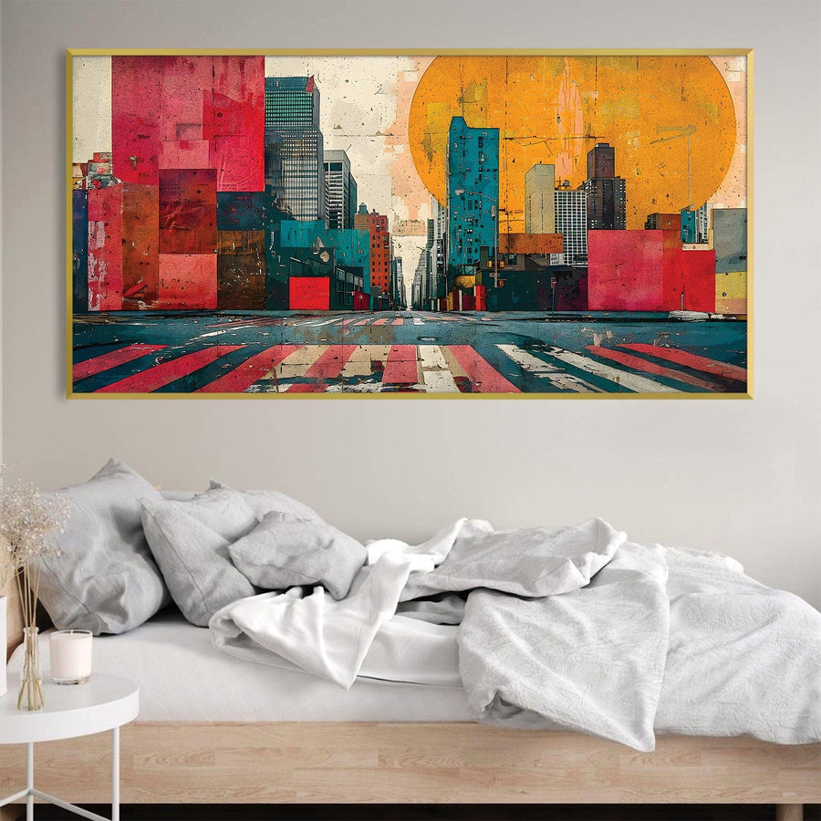 Metropolitan Mosaic Canvas Art Clock Canvas
