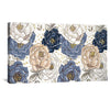 Midnight Blossoms Canvas Art Clock Canvas