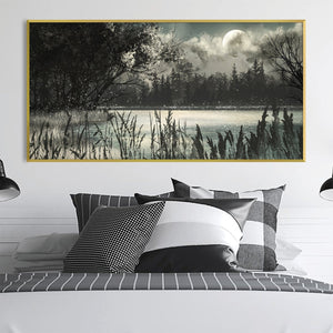 Midnight Calm Canvas Art Clock Canvas