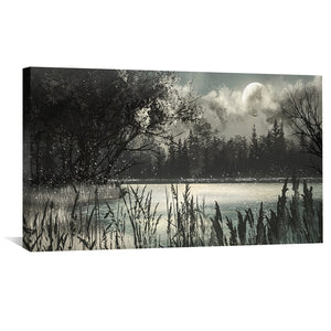 Midnight Calm Canvas Art Clock Canvas