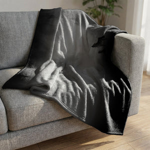 Midnight Wolves Blanket Blanket Clock Canvas