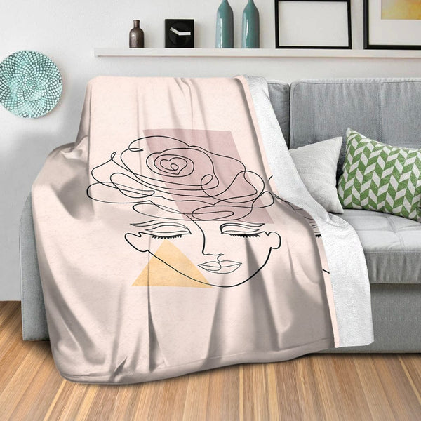 Minimal Beauty B Blanket Blanket Clock Canvas