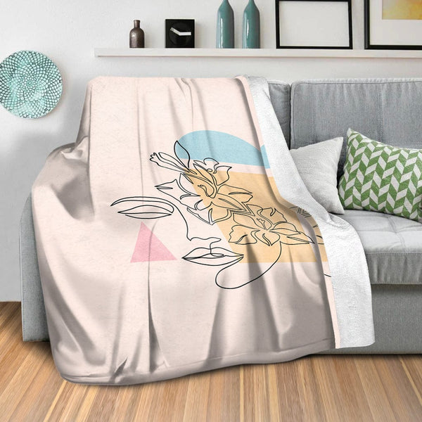 Minimal Beauty C Blanket Blanket Clock Canvas