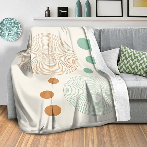 Minimal Shapes A Blanket Blanket Clock Canvas