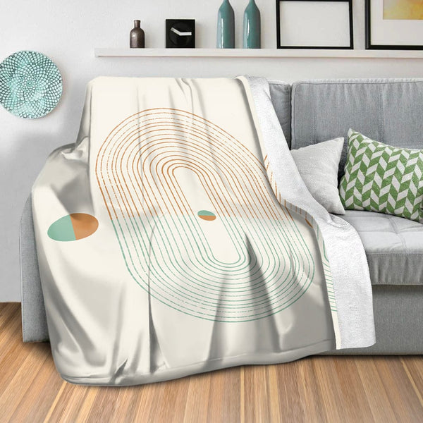 Minimal Shapes B Blanket Blanket Clock Canvas
