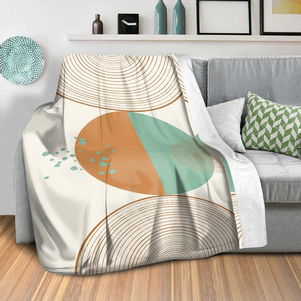 Minimal Shapes C Blanket Blanket Clock Canvas