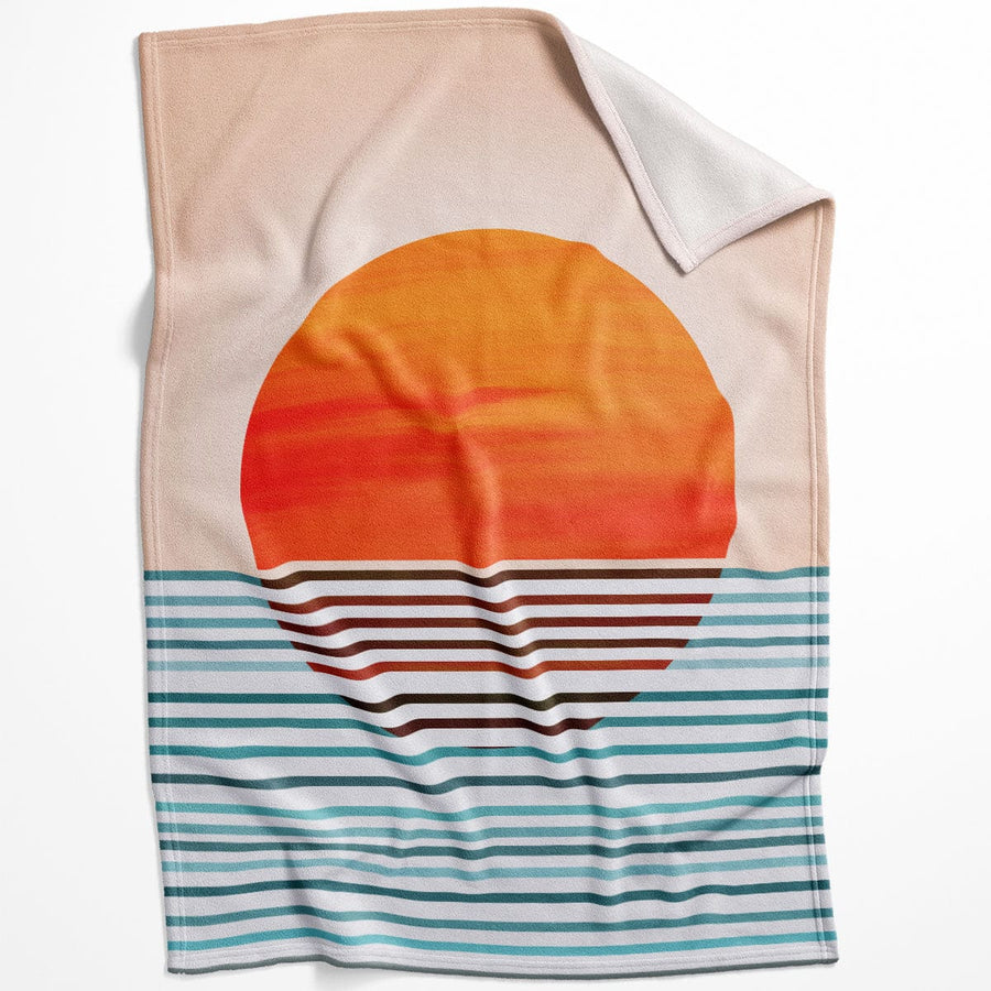Minimal Sunset Blanket Blanket 75 x 100cm Clock Canvas