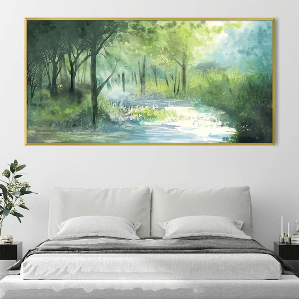 Mist over Brooks Canvas Art Clock Canvas