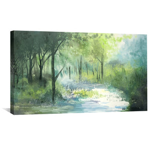 Mist over Brooks Canvas Art Clock Canvas