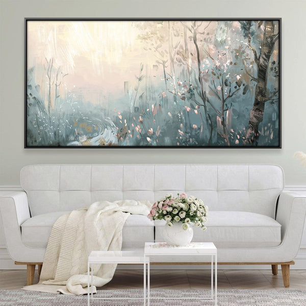 Misty Forest Whispers Canvas Art 20 x 10in / Canvas Clock Canvas