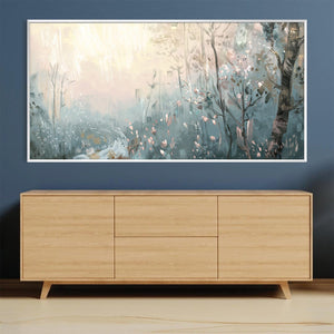 Misty Forest Whispers Canvas Art Clock Canvas